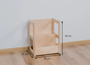 Étagère de rangement multifonctionnelle en bois pour enfants avec présentoir à livres, organisateur de jouets et compartiment pour vêtements, finition naturelle - Product Image 2