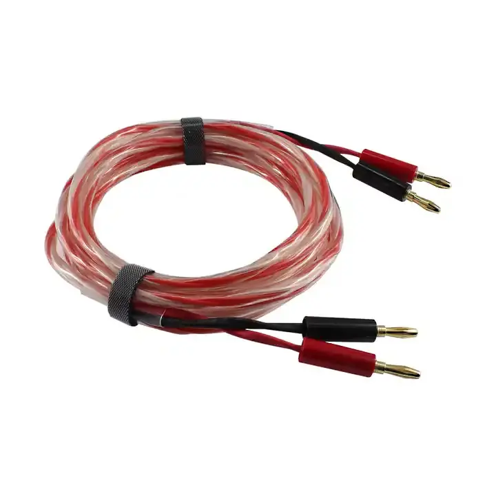 Kunden spezifische 14 AWG 2 mm reine kupfer vergoldete Bananen stecker Lautsprecher kabel HiFi-Lautsprecher kabel