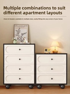 Luxury Solid Wood Modern 3-<strong>Drawer</strong> Chest Small-Sized Storage Cabinet for <strong>Bedroom</strong> Furniture Living Room Durable Eco-Friendly - Product Image 5