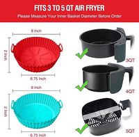 Vente en gros usine – Insert de panier antiadhésif en silicone de qualité alimentaire avec logo personnalisé pour friteuse à air 3-5QT, compatible four et lave-vaisselle