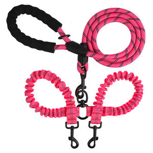 Kingtale-Correa doble para perros, cómoda, sin enredos, con amortiguador, Bungee reflectante, <span class=keywords><strong>2</strong></span> correas para perros para mascotas - Product Image 2