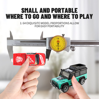 Mini camion télécommandé portable en métal, échelle 1:64, 4 canaux, 2,4 GHz, en alliage moulé sous pression, voiture de drift électrique