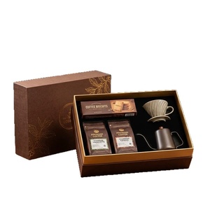 Custom Gold Stamped Coffee <b>Gift</b> <b>Boxes</b>, <b>White</b> Cardstock, Factory Direct, Small Batch & Fast Prototyping - Product Image 5