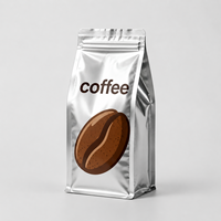 Sacs d'emballage pour café en grains torréfiés de 250g et 500g, en aluminium personnalisés, refermables, avec fermeture éclair et thermoscellables, directement de l'usine