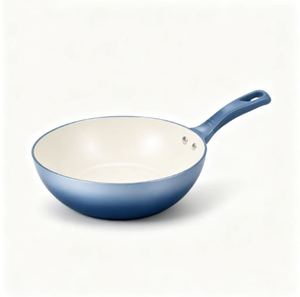 Padella <span class=keywords><strong>Blu</strong></span> con Coperchio in Ghisa, Adatta per Tutti i Tipi di Fornelli - Product Image 3