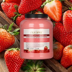 Mascarilla Capilar Vegana de Grado Profesional para Salón de Belleza, Reparación con Queratina, Suavizante, Previene el Enredado y el Frizz, Tratamiento de Fresa, Marca Privada OEM ODM - Product Image 2