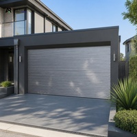 Porte de garage à enroulement moderne en aluminium pour maisons résidentielles, alliage 6063-T5, légère et sécurisée