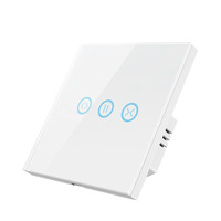 Interrupteur tactile intelligent Zigbee Tuya pour rideaux, compatible avec Alexa et Google Home, pour prises EU/US