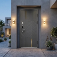 Porte de sécurité blindée turque de luxe en acier, avec serrure multipoints, anti-effraction, pour entrée principale, finition de surface personnalisée