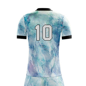 High Quality Breathable Short Sleeve Soccer Uniform Team Wear Durable 100% Polyester Custom Soccer Uniform - Product Image 4