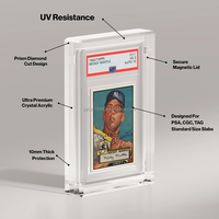 Étui de présentation en acrylique personnalisé pour cartes de collection graduées, avec aimant, pour cartes de collection PS-A CGC BGS TCG, protection de carte graduée