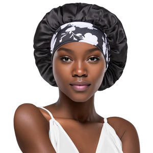 Mode maquillage cheveux Satin <span class=keywords><strong>Bonnet</strong></span> sommeil douche chapeau large bande élastique <span class=keywords><strong>nuit</strong></span> sommeil Bonnets - Product Image 5