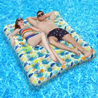 Colchón Flotante Doble de Plástico Ecológico para Verano, Colchoneta Inflable para Agua, Tumbona Flotante para Descanso