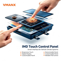 VMANX IMD Écran tactile capacitif rétroéclairé par LED, grand angle de vision, panneau de commande numérique de climatisation pour voiture