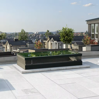 Puits de lumière panoramique en verre isolant thermique Beigeman, puits de lumière pliable en aluminium spécifique au patio pour la ventilation