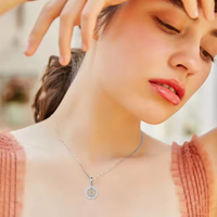 Bijoux de crémation Collier pendentif urne en argent sterling 925 3A Zircon tournesol gravé You Are My Sunshine