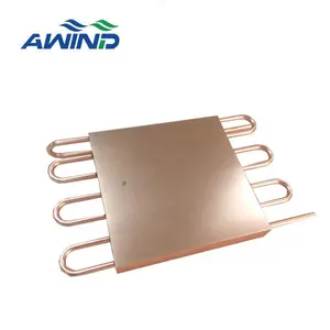 Bloque disipador de calor de agua de aluminio y cobre de 800mm y 900mm, placas de refrigeración líquida, intercambiador de calor para equipos de batería