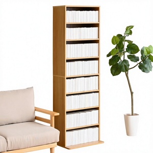 Librería de Madera de Piso a Techo, Estante de Almacenamiento Independiente para Libros, para Sala de Estar, Dormitorio, Aula - Product Image 4