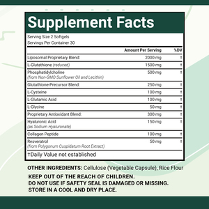 Cápsulas de Glutatión Liposomal de Marca Privada MY Factory con Alimentos Integrales, 500 mg de Antioxidante para el Apoyo Inmunológico, Hepático y de la Piel - Product Image 6
