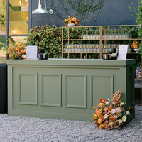 Table de bar en bois vintage personnalisée, station de boissons pour mariage, bar pour mariages et événements, décoration