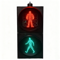 Australie Indonésie France Émirats arabes unis Rouge Vert 300MM 2 sections Lentille transparente Feu de signalisation routière piétonnier à LED