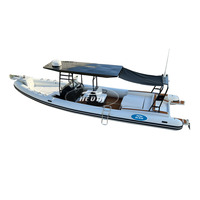 Bateau semi-rigide Orca Hypalon à double coque en aluminium de 33 pieds, design italien Transea, modèle Step Hull 1000 Ocean