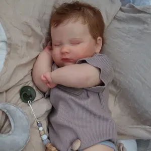 NPK 60CM bitmiş uyku çocuk resim olarak yeniden doğmuş bebek el boya bebek Genesis boya yüksek kaliteli 3 D deri bebek