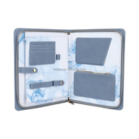 Carpeta de Presentación de Cuero PU Genuino Marca TSH, con Logotipo Personalizado, Tamaño A4, Modelo TSH-L004A4Z para Uso Escolar