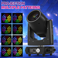 Projecteur à tête mobile pour DJ 450W Beam Light 540 °   Pan & 270 °   Projecteurs de scène inclinables 18 canaux DMX 14 motifs et 15 couleurs pour mariage