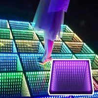 Pista de Baile LED Iluminada con Espejo Infinito 3D Extraíble con Cable ZY para Bodas y Fiestas