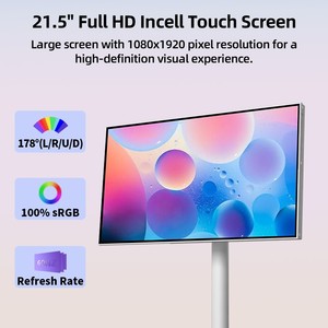 Monitor Portátil Inalámbrico Android TV de 21.5 Pulgadas con Pantalla Táctil Giratoria, Certificación CE, Pantalla LCD para Hogar/Cocina - Product Image 3