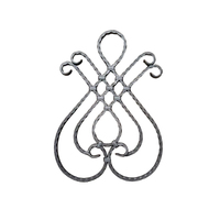 Panel Decorativo de Hierro Forjado, Diseño Floral Metálico Hecho a Mano, Componente de Hierro Antiguo Resistente al Óxido