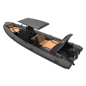 Bateau à rames durable de haute qualité Sport 28ft SP RIB860 coque en aluminium Hypalon/PVC bateau gonflable rigide