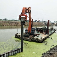 Martillo Vibratorio Hidráulico KN150 de Alta Frecuencia Montado en Excavadora para Construcción, Hincado de Pilotes, Estacas de Lámina y Tubulares