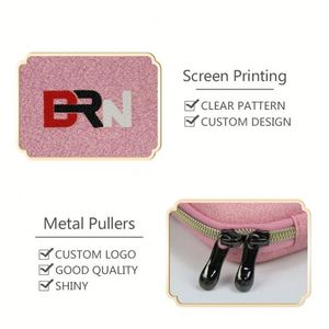 Sac pour ordinateur portable rose de luxe pour femmes, 14 pouces, en cuir, coque rigide, imperméable, sacoche de voyage pour affaires - Product Image 4