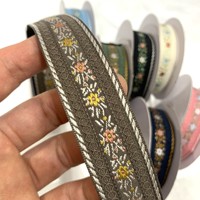 Cinta Jacquard Bordada Estilo Chino - Cinta Decorativa Tejida para Ropa Étnica y Manualidades