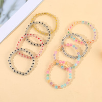 Bracelet personnalisé perlé avec lettre initiale phosphorescente pour filles, cadeau de la Saint-Valentin avec lettre d'amour lumineuse, perle de rocaille en verre