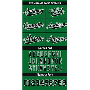 Maillot de baseball personnalisé unisexe pour adulte, vert, noir, blanc, sublimé, anti-humidité, nom de l'équipe 00 - Product Image 5