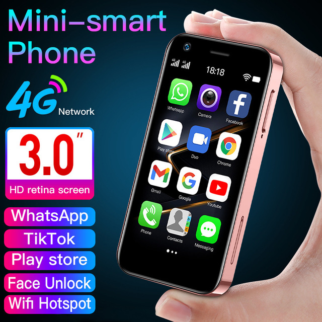 Soyes 4G Network 3.0-inch Screen XS12 Mini Smartphone Android 10.0 System 13 Million Pixels Support GPS Google Store
