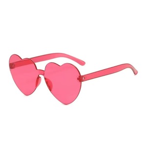 Lunettes de soleil en forme de coeur sans cadre à la mode transfrontalière garçons filles masques pour les yeux décoratifs personnalisés mignons pour un usage quotidien - Product Image 3