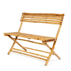 Bamboo Coffee <b>Table</b> Rustic Design Tapered Legs Durable <b>Outdoor</b> Furniture Natural Material Garden Use - Product Image 2