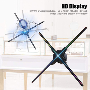 <span class=keywords><strong>Projecteur</strong></span> publicitaire <span class=keywords><strong>holographique</strong></span> 3D 65cm 4 pales LED ventilateur <span class=keywords><strong>holographique</strong></span> grand <span class=keywords><strong>meilleur</strong></span> pour les centres commerciaux d'exposition vacances - Product Image 5