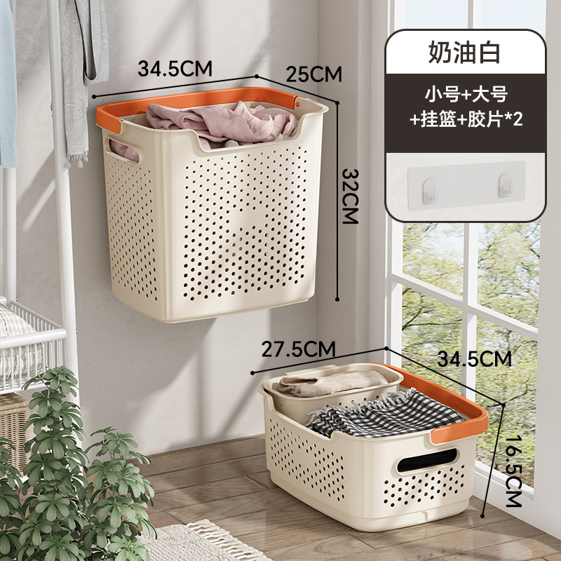 Cesta colgante ML, blanco lechoso, 2 láminas de film.