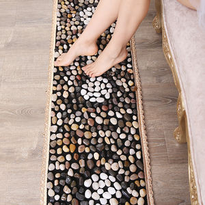 Alfombrilla de masaje de pies de adoquines de guijarros reales, alfombra de baño antideslizante, alfombrilla de roca de cocina para masaje de reflexología, alfombrilla de acupresión de pies - Product Image 1