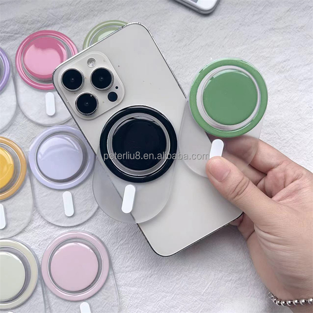 New Slim Lightweight Oval Magnetic Phone Handle Grip and Stand Suitable for All Smartphones