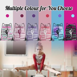 Sac à cordon color-block pour l'académie de danse, impression personnalisée du logo, sac de sport en polyester pour la gymnastique - Product Image 6
