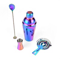 Kit de cocktail de luxe Suisen en argent, shaker à martini, ensemble de barware avec couleur personnalisée, capacité de 350 ml, doseur et infuseur à glace pour cadeau