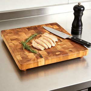 Maison Naturelle Vente en gros de haute qualité Planche à découper personnalisée en bois d'acacia <span class=keywords><strong>carré</strong></span> viande légumes boucher pour la cuisine - Product Image 2