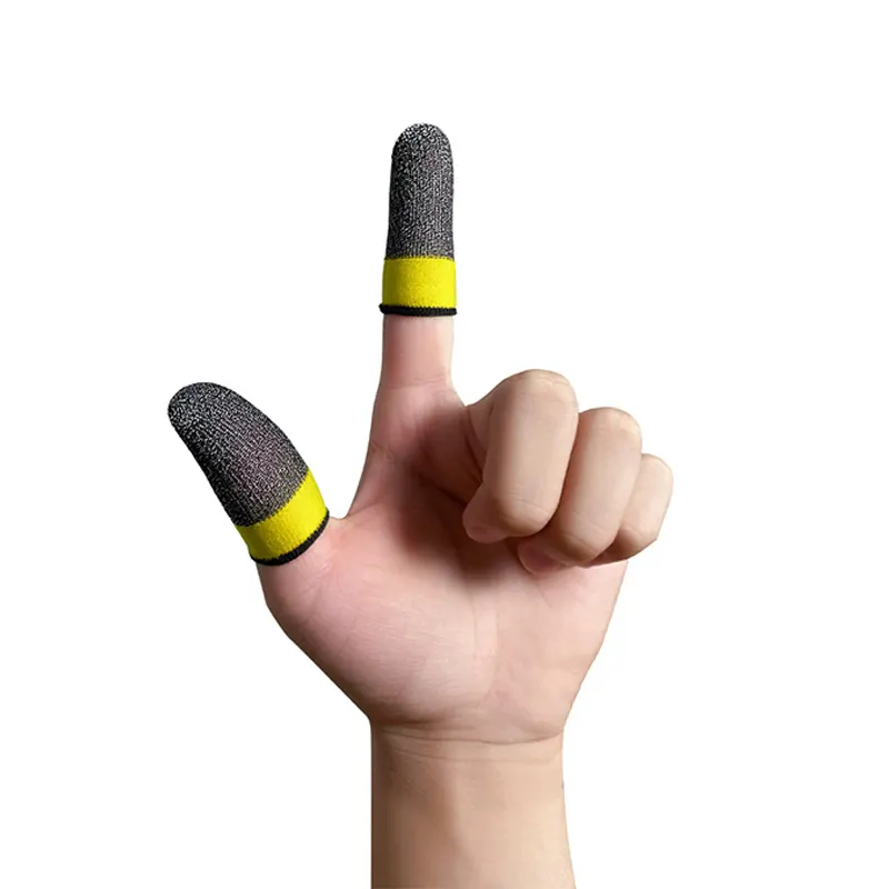 Custom logo playing mobile phone finger sleeves game finger sleeve thumb sleeves for gaming