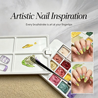 Nouvel Arrivage Transfrontalier : Vernis à Ongles Gel Rotatif à 24 Compartiments, Facile à Estomper pour Effets Dégradés ; Type Transfert Pat-pat